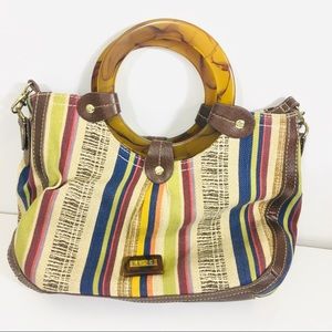 RELIC Vintage Style Wooden Handle Handbag Purse